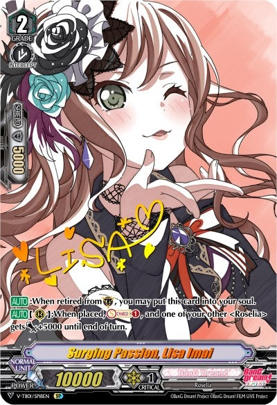Image for Surging Passion, Lisa Imai (SP) (V-TB01: BanG Dream! FILM LIVE) (V-TB01/SP18EN) - Cardfight Vanguard