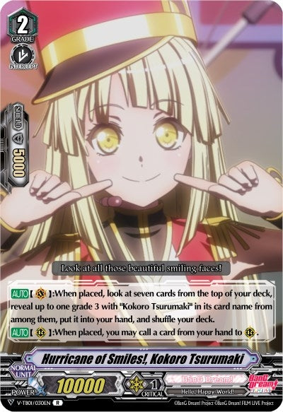 Image for Hurricane of Smiles!, Kokoro Tsurumaki (V-TB01: BanG Dream! FILM LIVE) (V-TB01/030EN) - Cardfight Vanguard