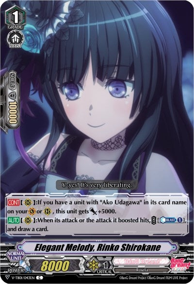 Image for Elegant Melody, Rinko Shirokane (V-TB01: BanG Dream! FILM LIVE) (V-TB01/043EN) - Cardfight Vanguard