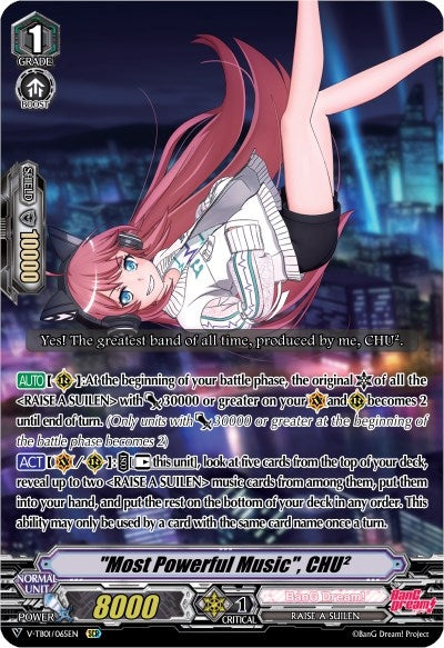 Image for "Most Powerful Music", CHU² (V-TB01: BanG Dream! FILM LIVE) (V-TB01/065EN) - Cardfight Vanguard