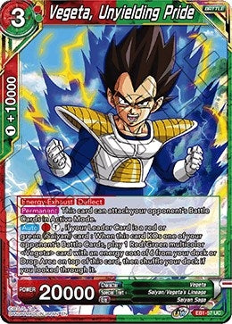 Image for Vegeta, Unyielding Pride (Battle Evolution Booster) (EB1-57) - Dragon Ball Super: Masters