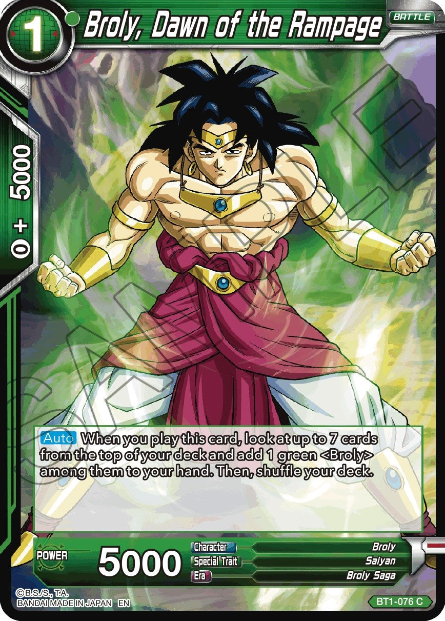 Image for Broly, Dawn of the Rampage (Reprint) (Battle Evolution Booster) (BT1-076) - Dragon Ball Super: Masters
