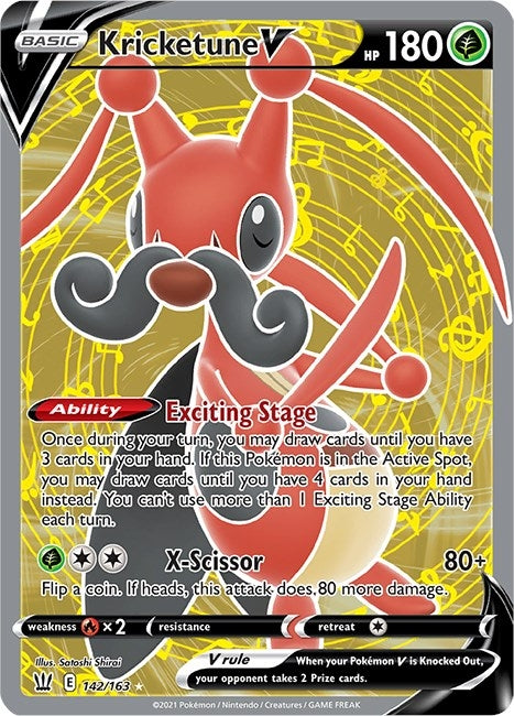 Image for Kricketune V (Full Art) (SWSH05: Battle Styles) (142/163) - Pokemon