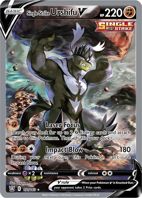 Image for Single Strike Urshifu V (Alternate Full Art) (SWSH05: Battle Styles) (151/163) - Pokemon