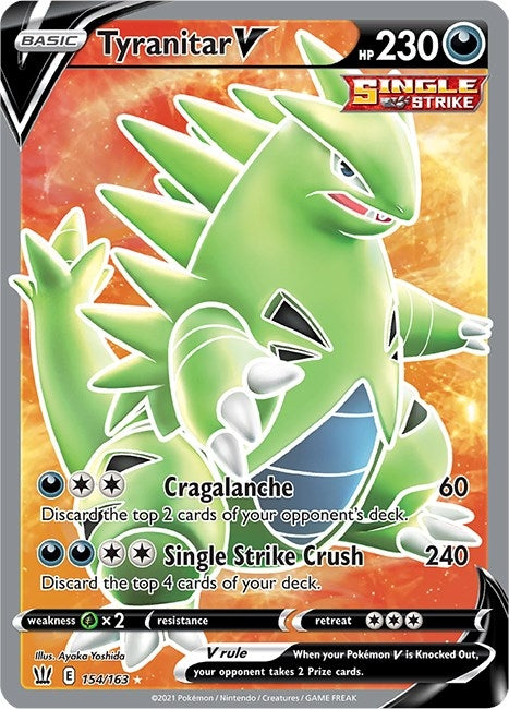 Image for Tyranitar V (Full Art) (SWSH05: Battle Styles) (154/163) - Pokemon