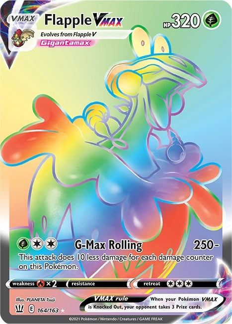 Image for Flapple VMAX (Secret) (SWSH05: Battle Styles) (164/163) - Pokemon