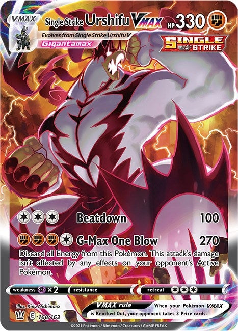 Image for Single Strike Urshifu VMAX (Alternate Art Secret) (SWSH05: Battle Styles) (168/163) - Pokemon