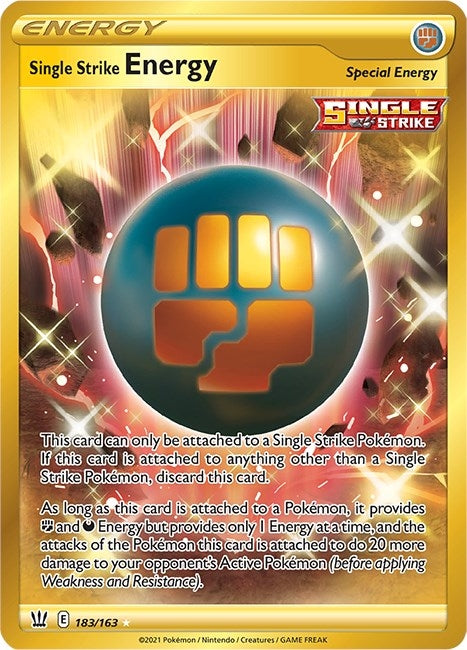Image for Single Strike Energy (Secret) (SWSH05: Battle Styles) (183/163) - Pokemon