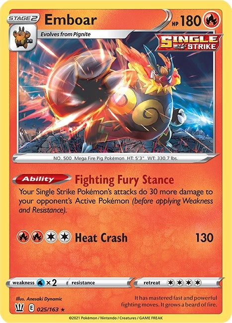 Image for Emboar (SWSH05: Battle Styles) (025/163) - Pokemon