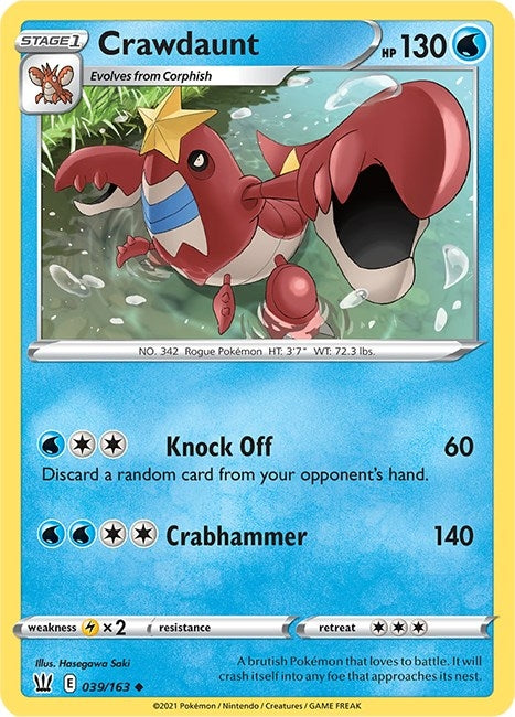 Image for Crawdaunt (SWSH05: Battle Styles) (039/163) - Pokemon