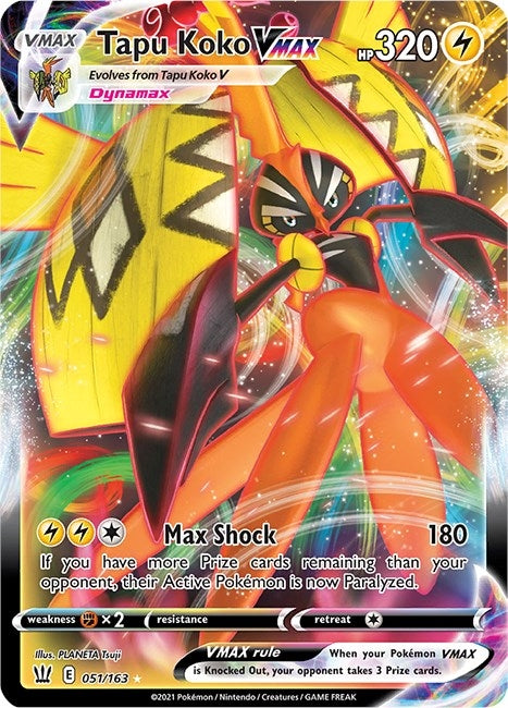 Image for Tapu Koko VMAX (SWSH05: Battle Styles) (051/163) - Pokemon