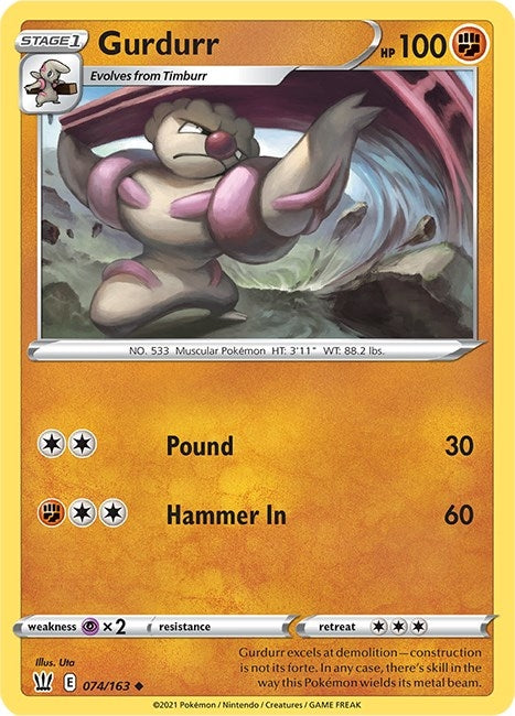 Image for Gurdurr (SWSH05: Battle Styles) (074/163) - Pokemon
