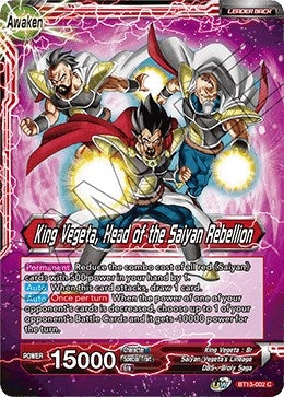 Image for King Vegeta // King Vegeta, Head of the Saiyan Rebellion (Supreme Rivalry) (BT13-002) - Dragon Ball Super: Masters