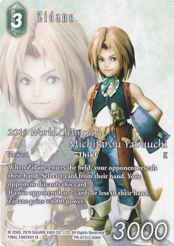 Image for Zidane (2019 World Champion) (FF: Promo Cards) (PR-073/3-056H) - Final Fantasy TCG