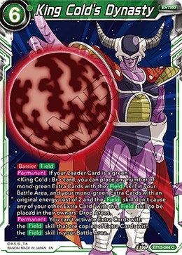 Image for King Cold's Dynasty (Supreme Rivalry) (BT13-084) - Dragon Ball Super: Masters