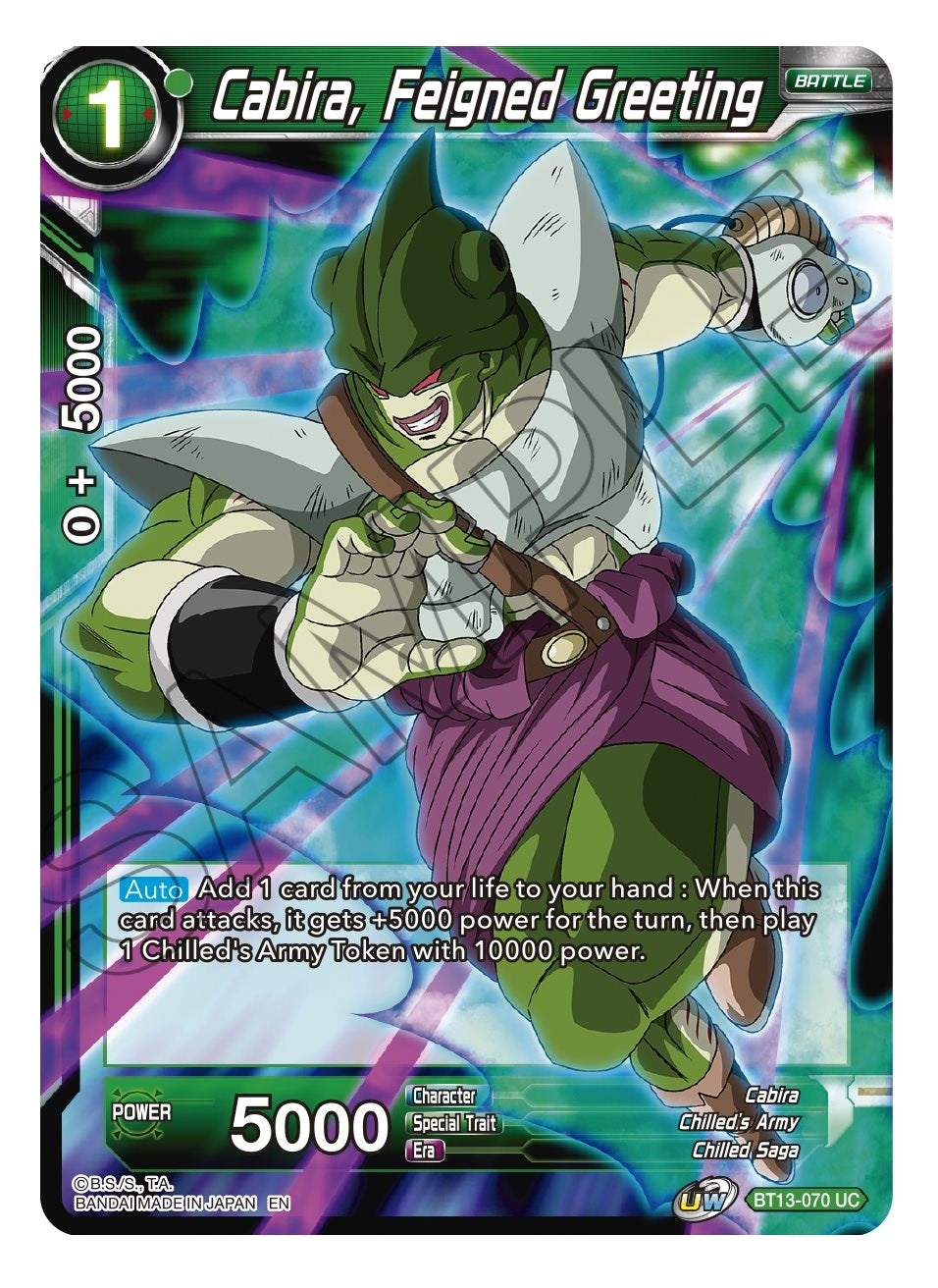 Image for Cabira, Feigned Greeting (Supreme Rivalry) (BT13-070) - Dragon Ball Super: Masters