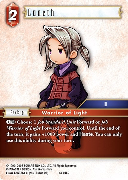 Image for Luneth (Opus XIII: Crystal Radiance) (13-015C) - Final Fantasy TCG