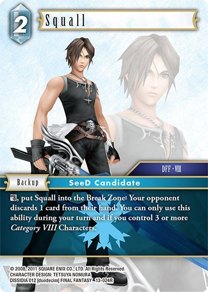 Image for Squall (Opus XIII: Crystal Radiance) (13-024R) - Final Fantasy TCG