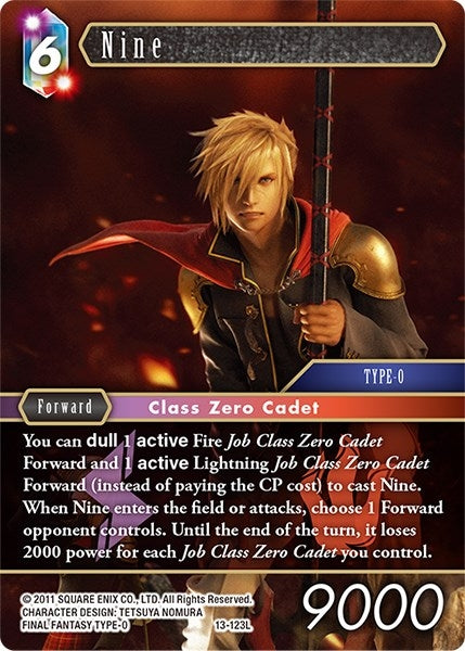 Image for Nine (Opus XIII: Crystal Radiance) (13-123L) - Final Fantasy TCG