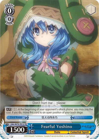 Image for Fearful Yoshino (Date A Live) (DAL/W79-TE13 TD) - Weiss Schwarz