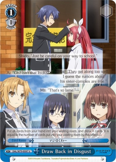 Image for Draw Back in Disgust (Date A Live) (DAL/W79-E097 U) - Weiss Schwarz