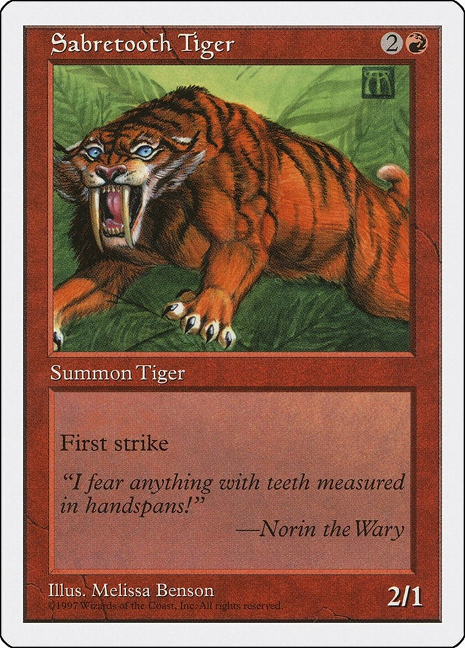 Image for Sabretooth Tiger (Fifth Edition) - Magic: The Gathering