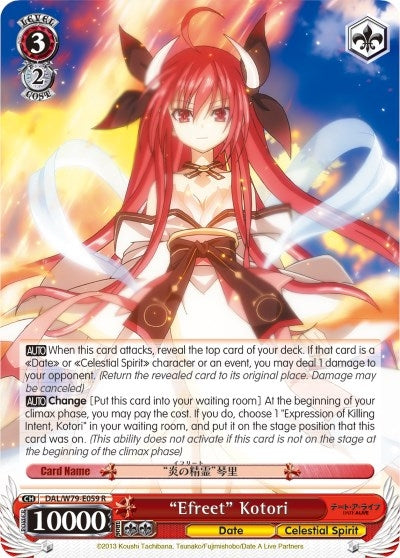 Image for "Efreet" Kotori (Date A Live) (DAL/W79-E059 R) - Weiss Schwarz
