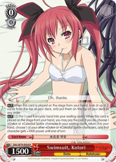 Image for Swimsuit, Kotori (Date A Live) (DAL/W79-E054 R) - Weiss Schwarz