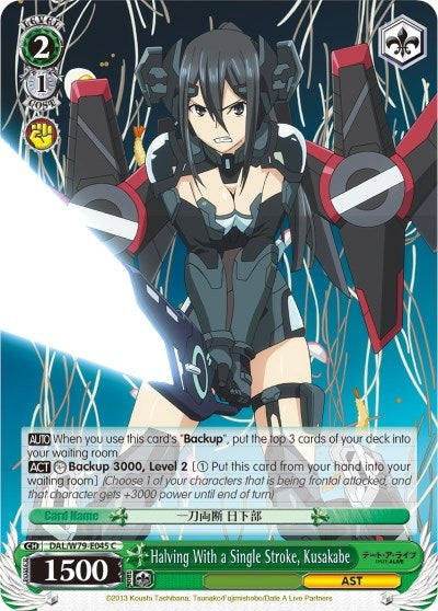 Image for Halving With a Single Stroke, Kusakabe (Date A Live) (DAL/W79-E045 C) - Weiss Schwarz