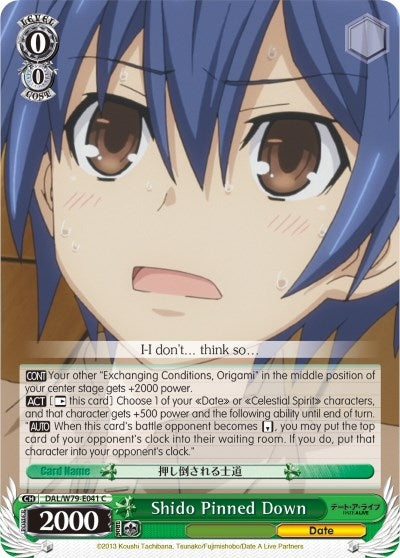 Image for Shido Pinned Down (Date A Live) (DAL/W79-E041 C) - Weiss Schwarz