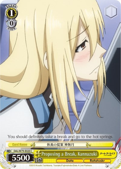 Image for Proposing a Break, Kannazuki (Date A Live) (DAL/W79-E020 C) - Weiss Schwarz