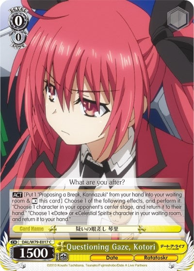 Image for Questioning Gaze, Kotori (Date A Live) (DAL/W79-E017 C) - Weiss Schwarz