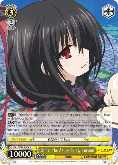 Image for Under the Azure Skies, Kurumi (Date A Live) (DAL/W79-E008 R) - Weiss Schwarz