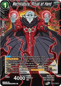 Image for Mechikabura, Ritual at Hand (Supreme Rivalry) (BT13-143) - Dragon Ball Super: Masters
