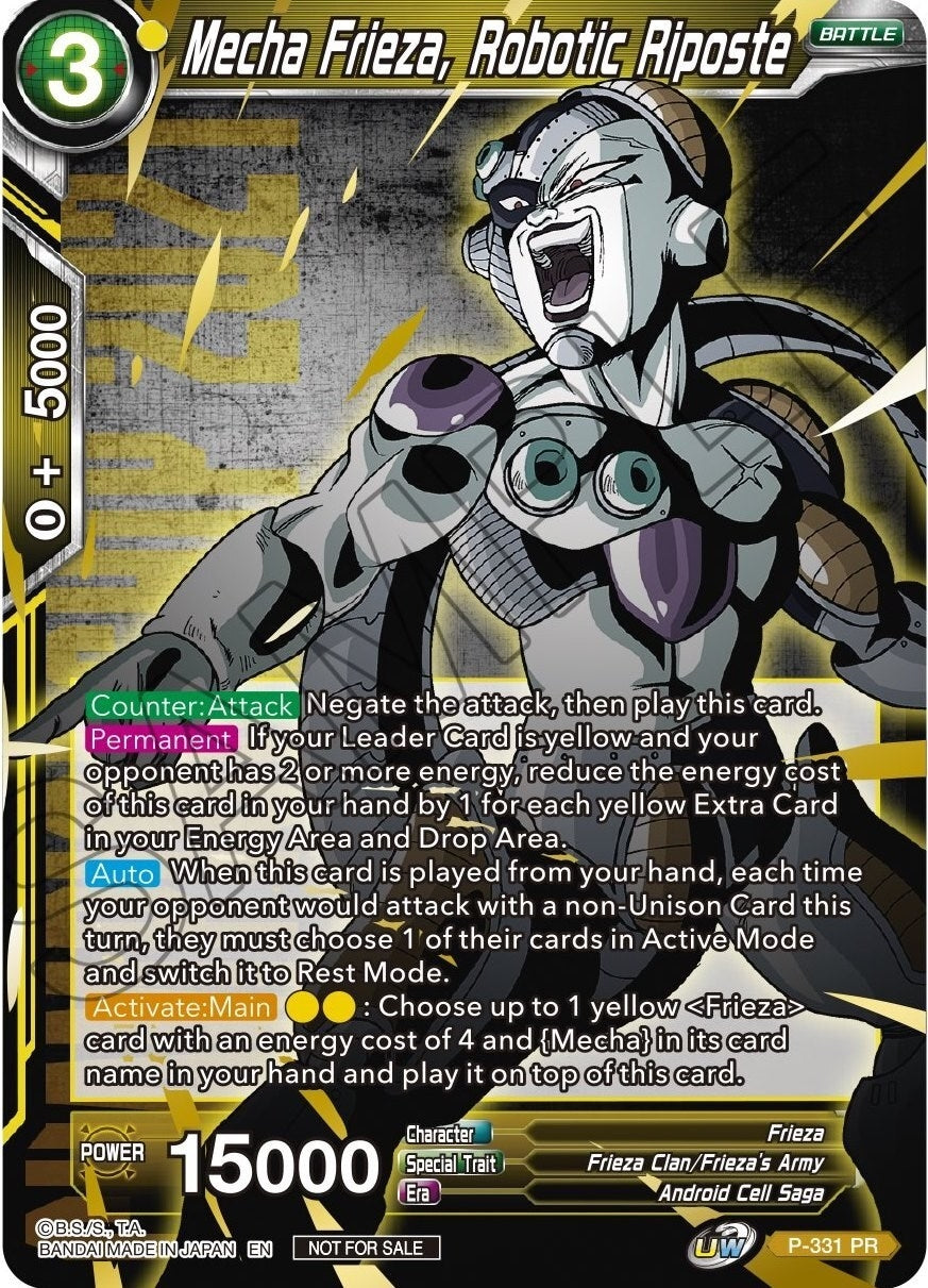 Image for Mecha Frieza, Robotic Riposte (Championship Pack 2021 Vol.1) (Winner Gold Stamped) (Promotion Cards) (P-331) - Dragon Ball Super: Masters