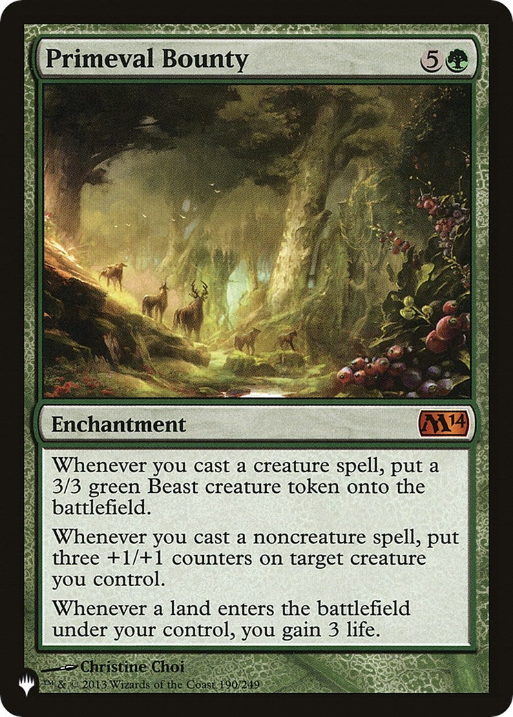 Image for Primeval Bounty (The List Reprints) (190/249) - Magic: The Gathering