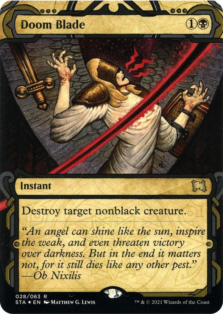 Image for Doom Blade (Foil Etched) (Strixhaven: Mystical Archives) (28) - Magic: The Gathering