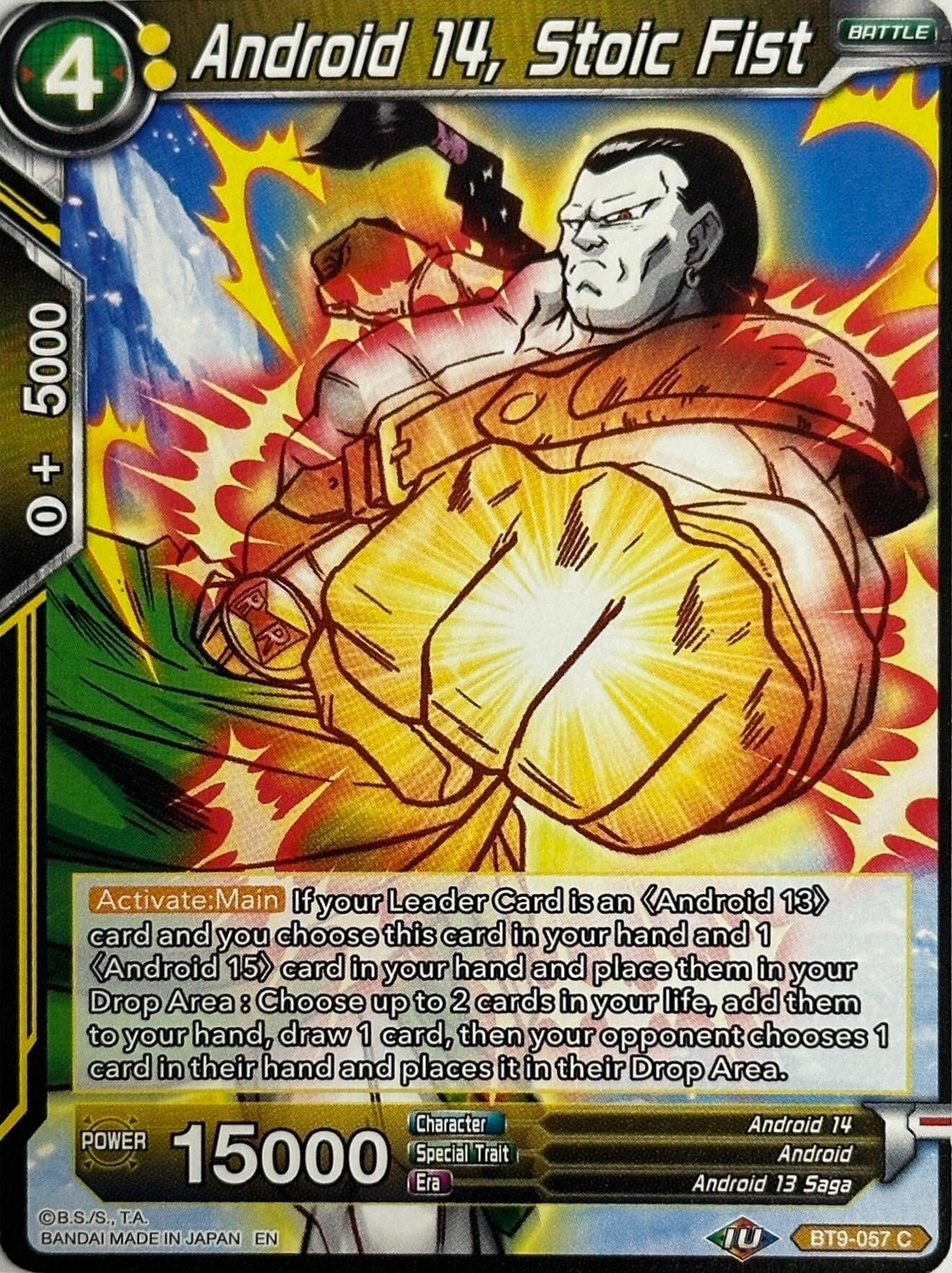 Image for Android 14, Stoic Fist (Reprint) (Battle Evolution Booster) (BT9-057) - Dragon Ball Super: Masters