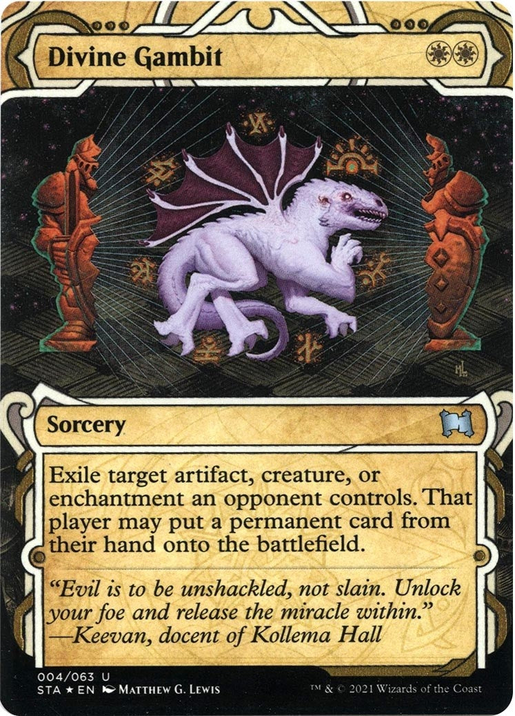 Image for Divine Gambit (Foil Etched) (Strixhaven: Mystical Archives) (4) - Magic: The Gathering