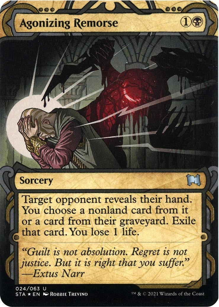 Image for Agonizing Remorse (Foil Etched) (Strixhaven: Mystical Archives) (24) - Magic: The Gathering