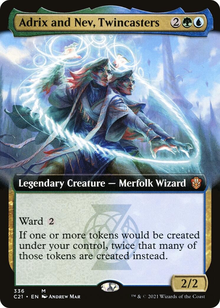 Image for Adrix and Nev, Twincasters (Extended Art) (Commander 2021) (336) - Magic: The Gathering