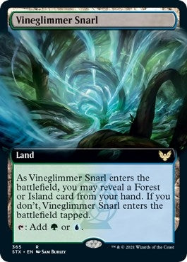 Image for Vineglimmer Snarl (Extended Art) (Strixhaven: School of Mages) (365) - Magic: The Gathering