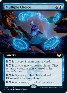 Image for Multiple Choice (Extended Art) (Strixhaven: School of Mages) (298) - Magic: The Gathering