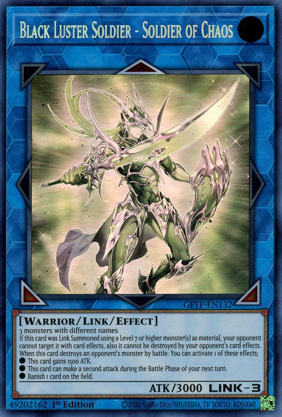Image for Black Luster Soldier - Soldier of Chaos (Ghost Rare) (Ghosts From the Past) (GFTP-EN132) - YuGiOh