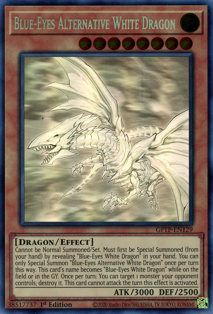 Image for Blue-Eyes Alternative White Dragon (Ghost Rare) (Ghosts From the Past) (GFTP-EN129) - YuGiOh