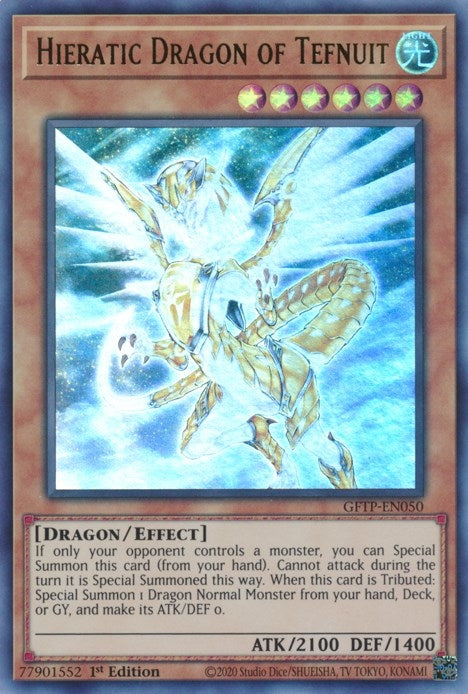 Image for Hieratic Dragon of Tefnuit (Ghosts From the Past) (GFTP-EN050) - YuGiOh