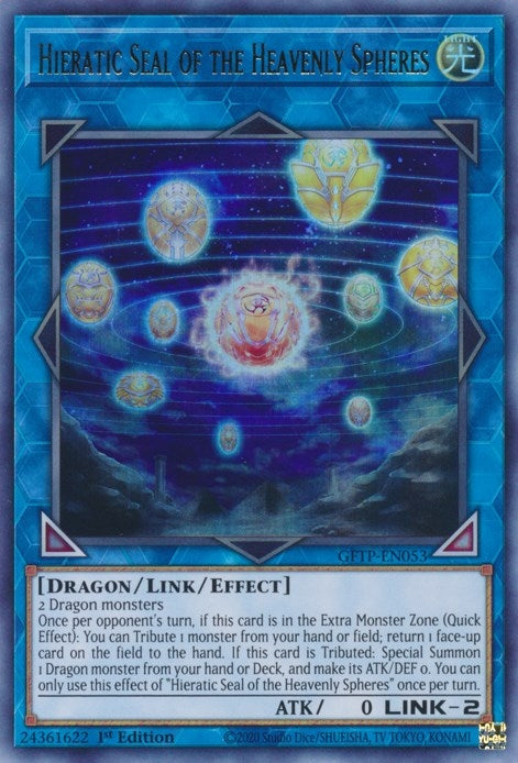 Image for Hieratic Seal of the Heavenly Spheres (Ghosts From the Past) (GFTP-EN053) - YuGiOh