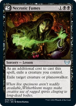 Image for Necrotic Fumes (Strixhaven: School of Mages) (78) - Magic: The Gathering