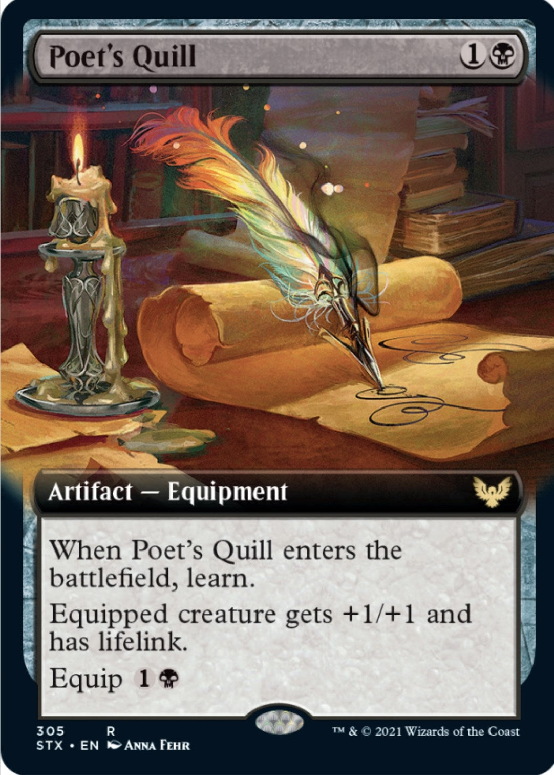 Image for Poet's Quill (Extended Art) (Strixhaven: School of Mages) (305) - Magic: The Gathering