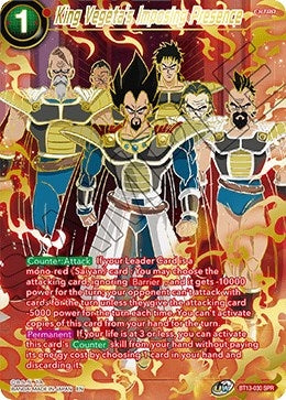 Image for King Vegeta's Imposing Presence (SPR) (Supreme Rivalry) (BT13-030) - Dragon Ball Super: Masters
